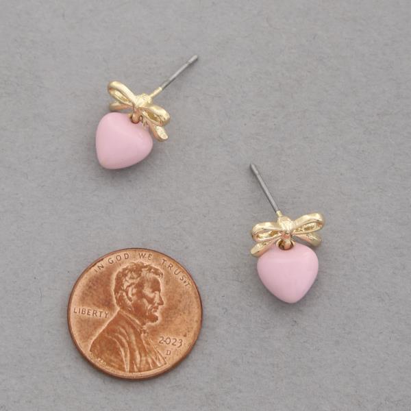 DAINTY BOE HEART BEAD EARRING