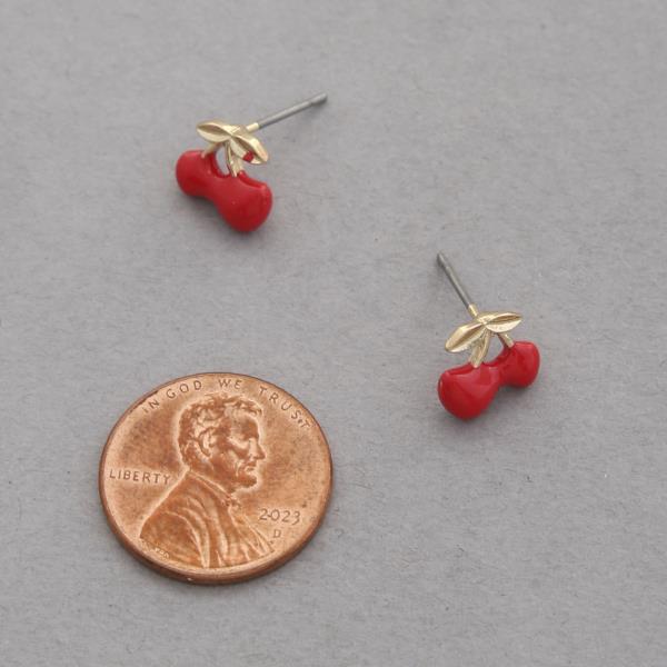 CHERRY STUD EARRING