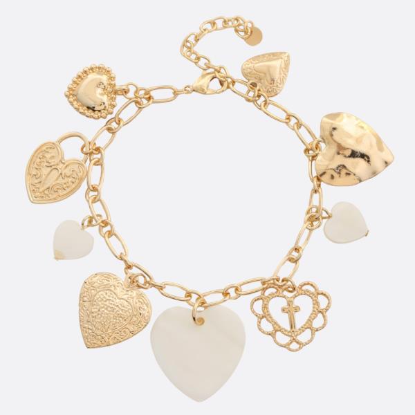 HEART SHAPE CHARM BRACELET