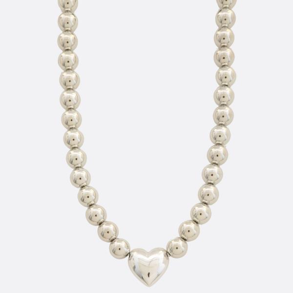 SDJ PUFFY HEART BALL BEAD NECKLACE