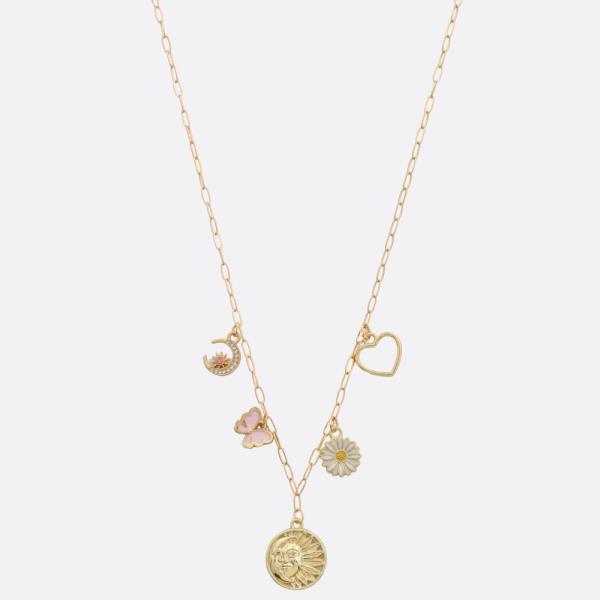 SDJ COIN FLOWER STATION NECKLACE