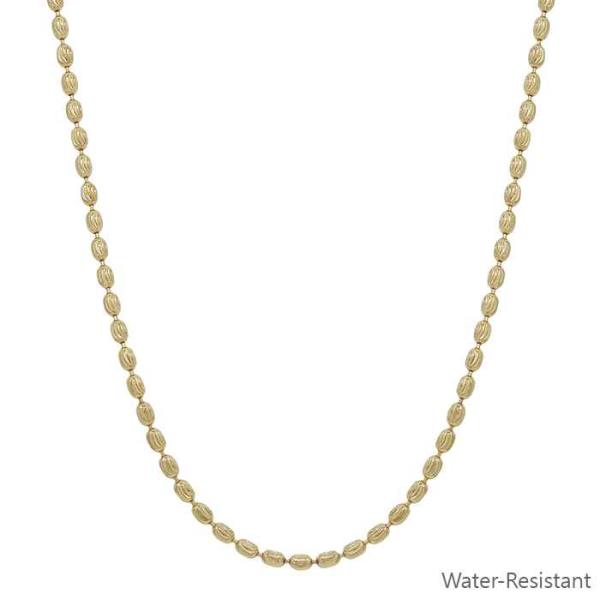 TEXTURED MEDIUM OVAL CHAIN SHORT NECKLACE