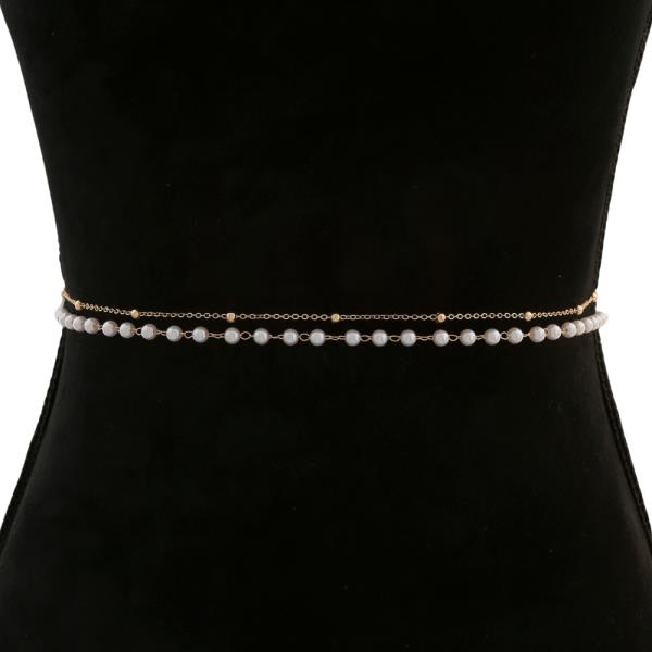 DAINTY PEARL BEAD BELT