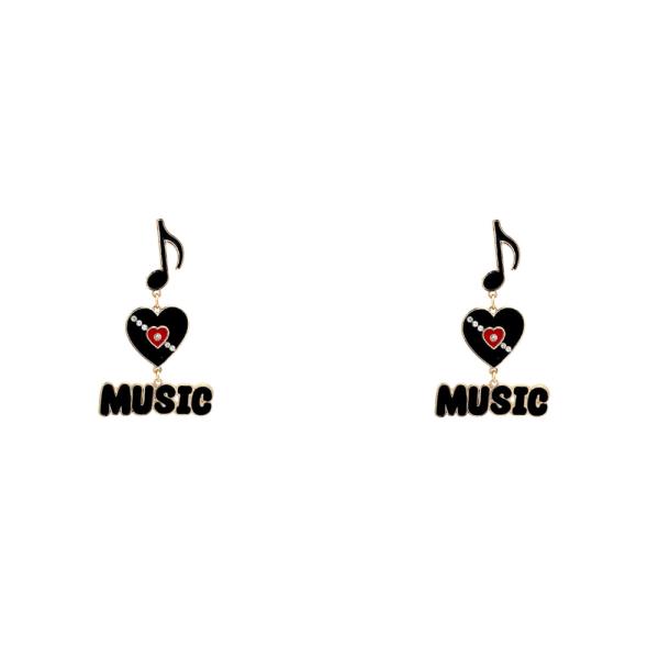 HEART MUSIC DANGLE EARRING