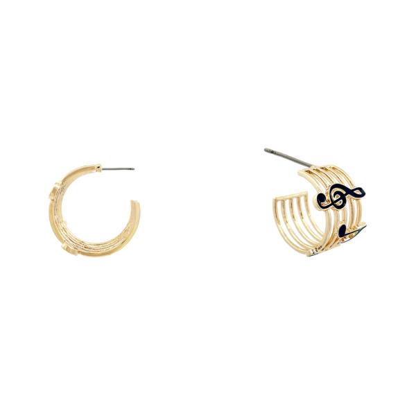 MUSICAL NOTES C HOOP EARRING