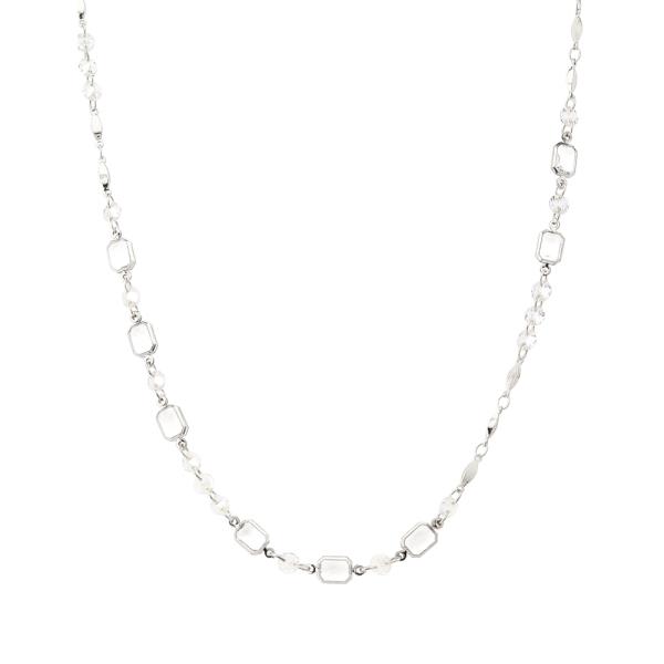 ROUND RECTANGLE CHAIN NECKLACE