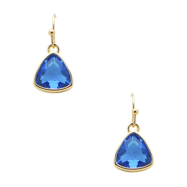 TRIANGLE STONE DANGLE EARRING