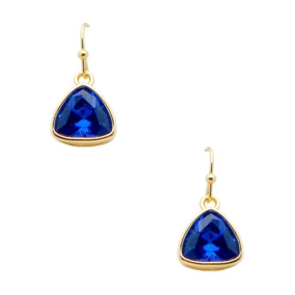 TRIANGLE STONE DANGLE EARRING