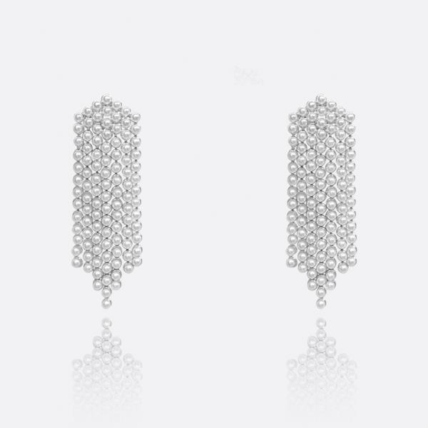 PEARL FRINGE WATERFALL EARRING