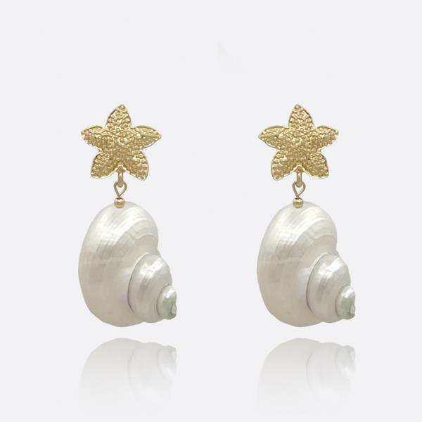 SHELL W CONCH SHELL EARRING