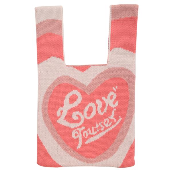 VALENTINE`S DAY HEART KNIT TOTE BAG