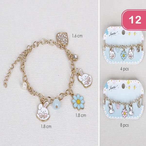 HAPPY EASTER RABBIT BRACELET (12 UNITS)