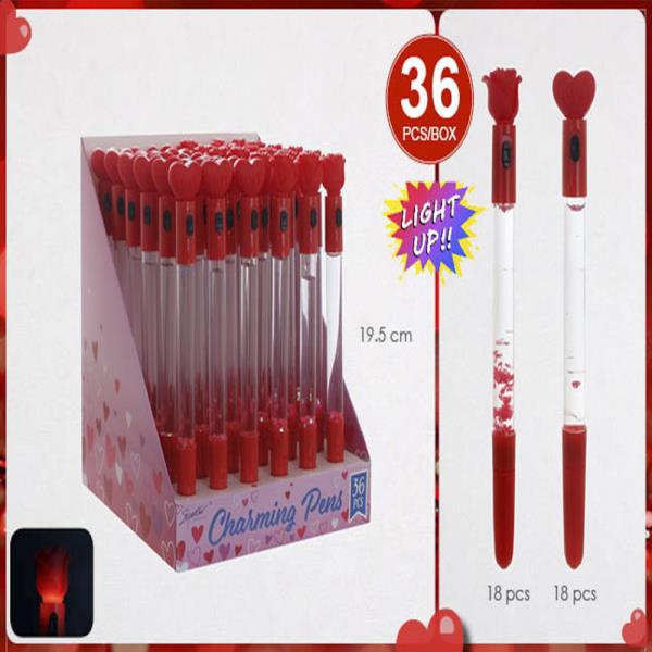 VALENTINE`S DAY ROSE PEN (36 UNITS)