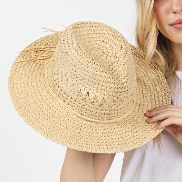 CROCHET STRAW SUN HAT