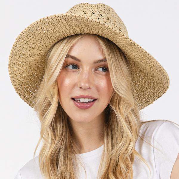 CROCHET STRAW SUN HAT