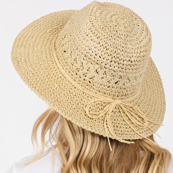 CROCHET STRAW SUN HAT