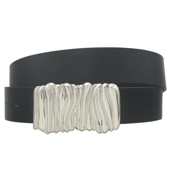 RIPPLED BAR BUCKLE BELT