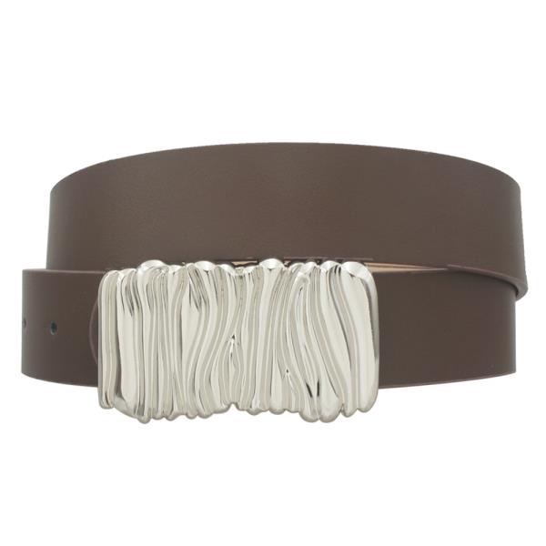 RIPPLED BAR BUCKLE BELT