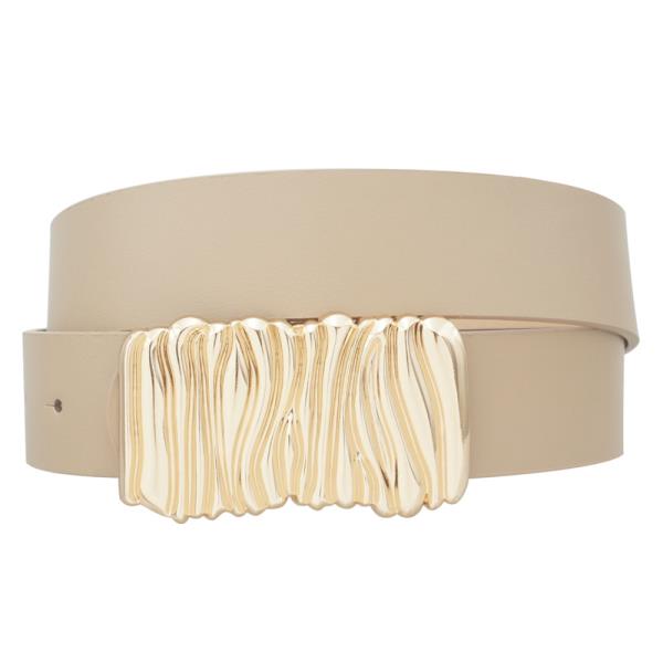 RIPPLED BAR BUCKLE BELT