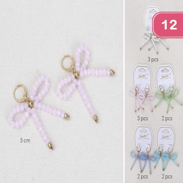 BEAD RIBBON EARRING (12 UNITS)