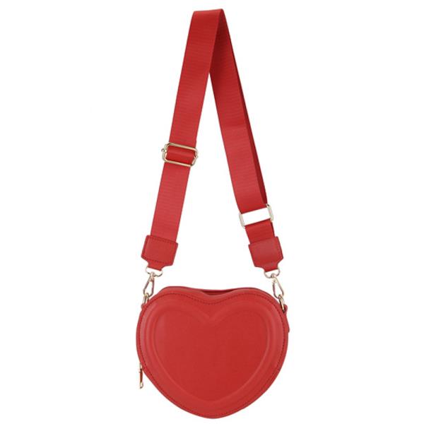 VALENTINE`S DAY HEART ADJUSTABLE CROSSBODY BAG