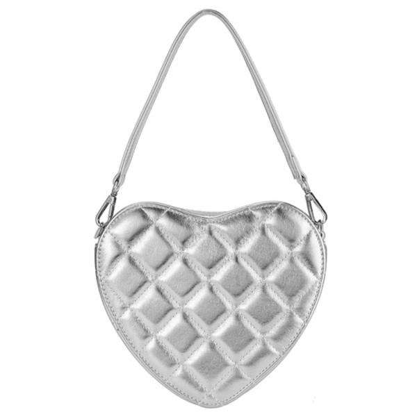 QUILTED HEART MINI SHOULDER BAG