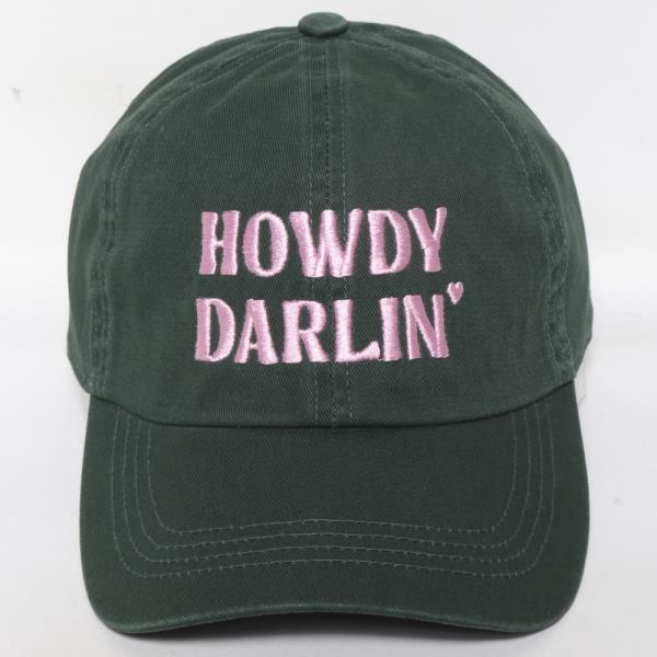 HOWDY DARLIN EMBROIDERY PATCH IN DENIM MESH BASEBALL CAP