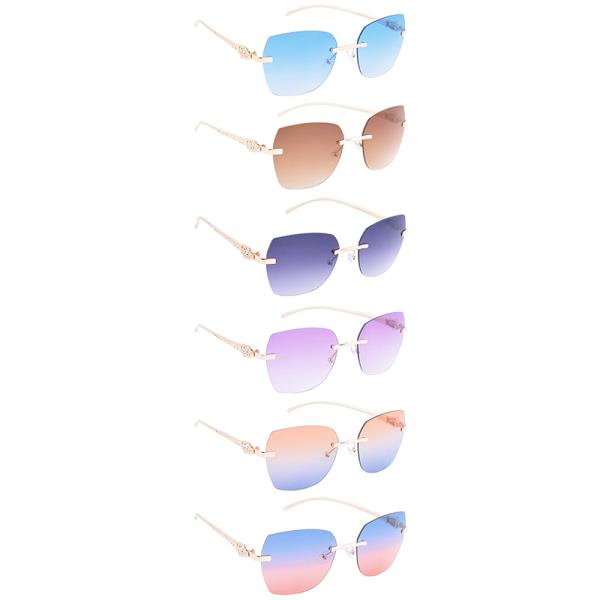 STYLISH RIMLESS METAL SUNGLASSES 1DZ