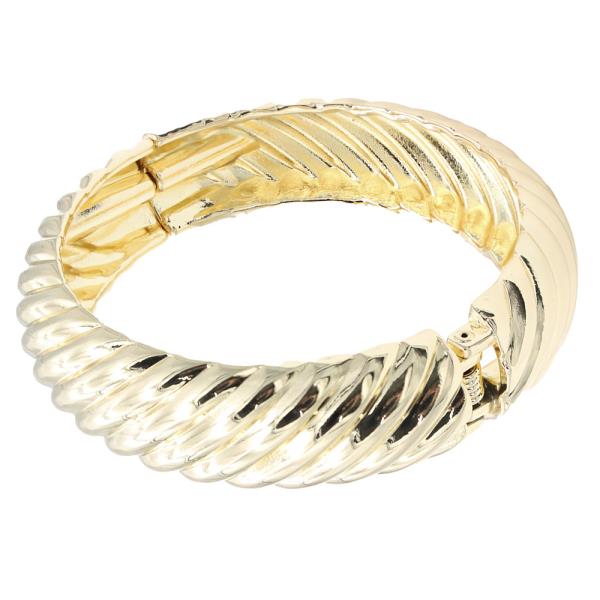 GOLD PLATED HINGED BANGLE BRACELETS