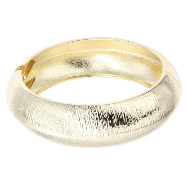 GOLD PLATED HINGED EXTRA LARGE BANGLE BRACELETS