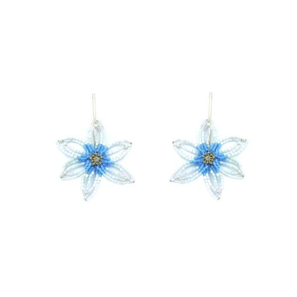 SEED BEAD FLOWER EARRING