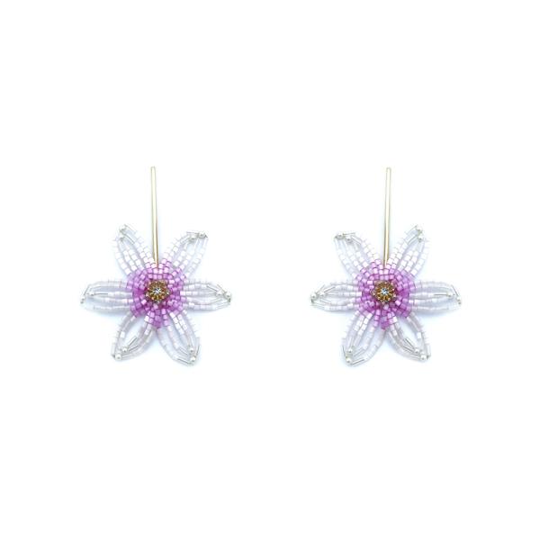 SEED BEAD FLOWER EARRING