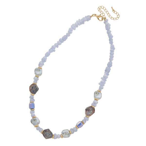 BEADED NECKLACE EARRING SET