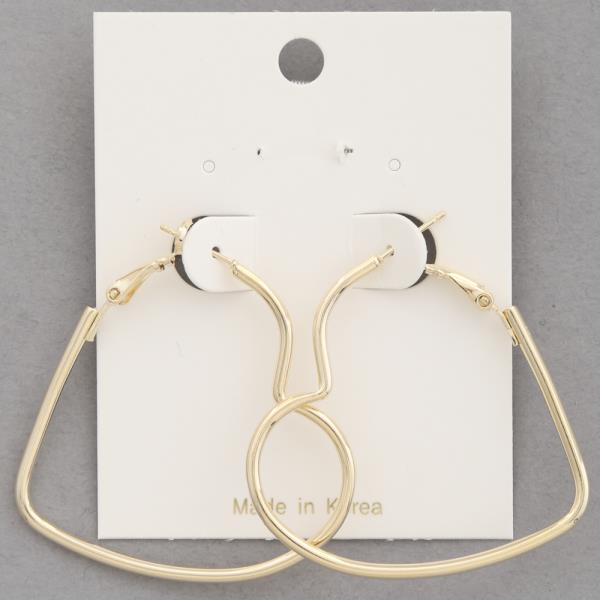 METAL HEART HOOP EARRING