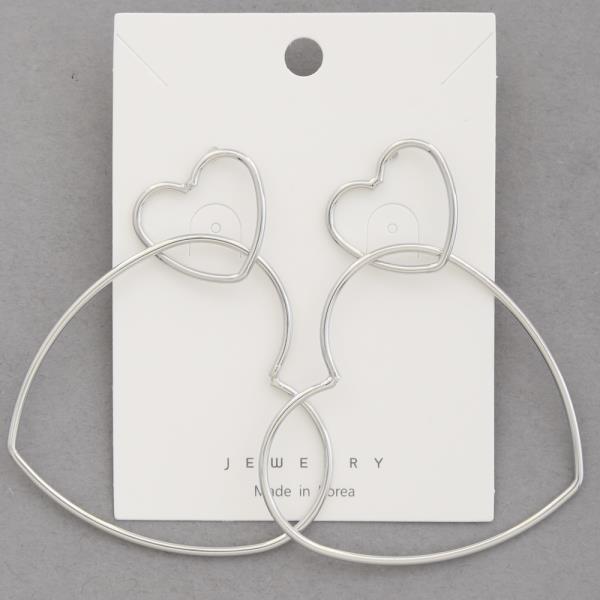 METAL HEART EARRING