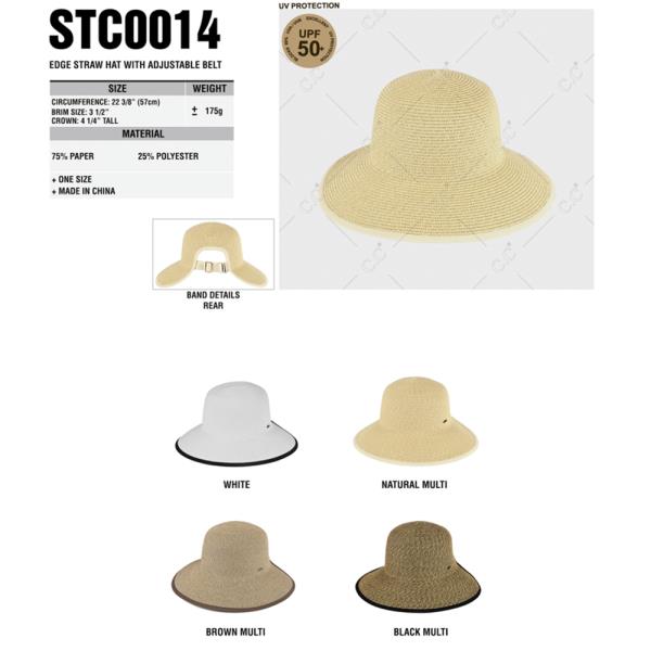 CC EDGE STRAW HAT WITH ADJUSTABLE BELT