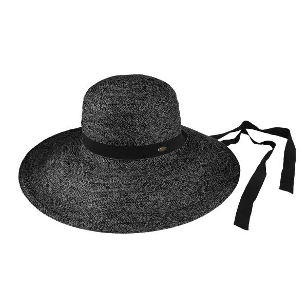CC TIE NECK STRAW BEACH HAT