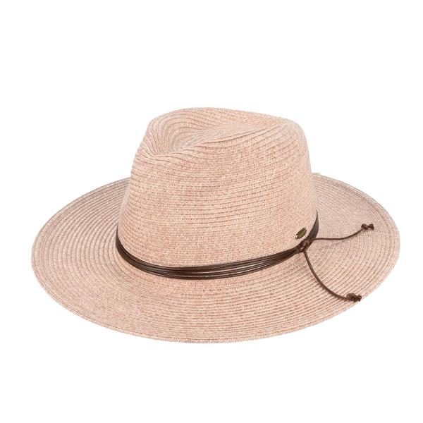 CC PANAMA SUN HAT WITH STRING TRIM BAND