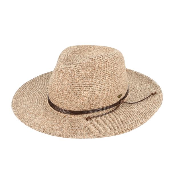 CC PANAMA SUN HAT WITH STRING TRIM BAND