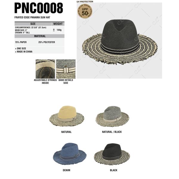 CC FRAYED EDGE PANAMA SUN HAT