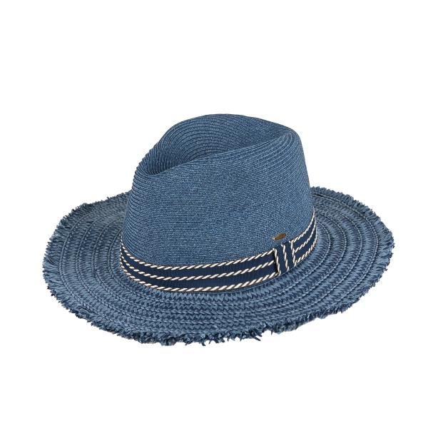 CC FRAYED EDGE PANAMA SUN HAT