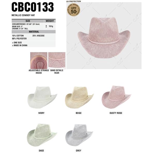 CC METALLIC COWBOY HAT