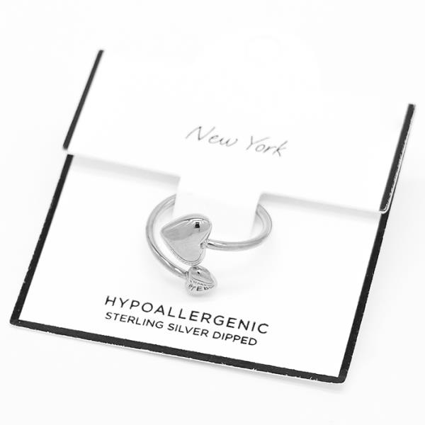 SECRET BOX STAINLESS STEEL HEART SHAPE ADJUSTABLE RING