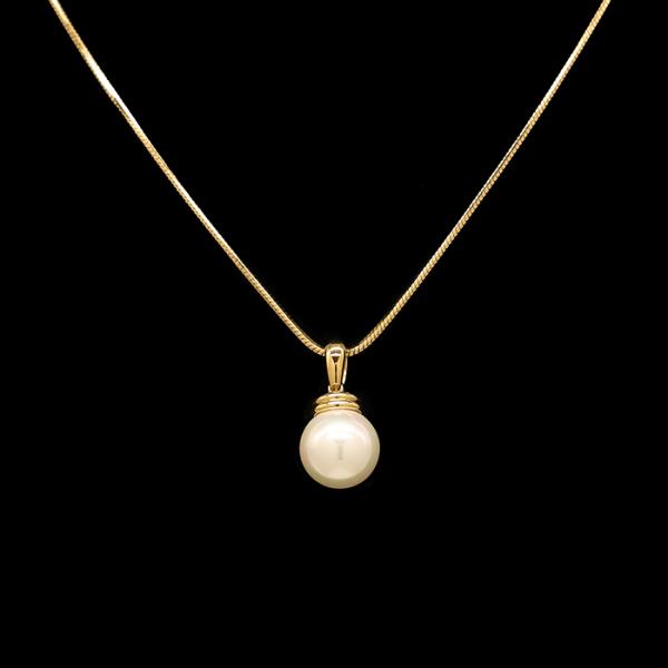 SECRET BOX STAINLESS STEEL PEARL BEAD NECKLACE