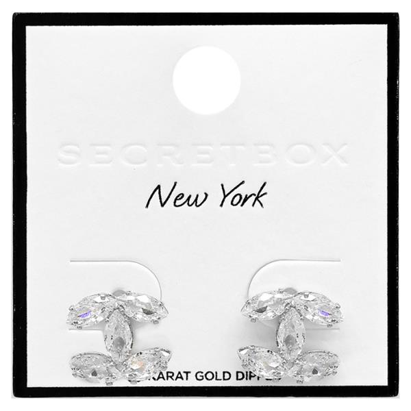 SECRET BOX 14K GOLD DIPPED RHINESTONE EARRING