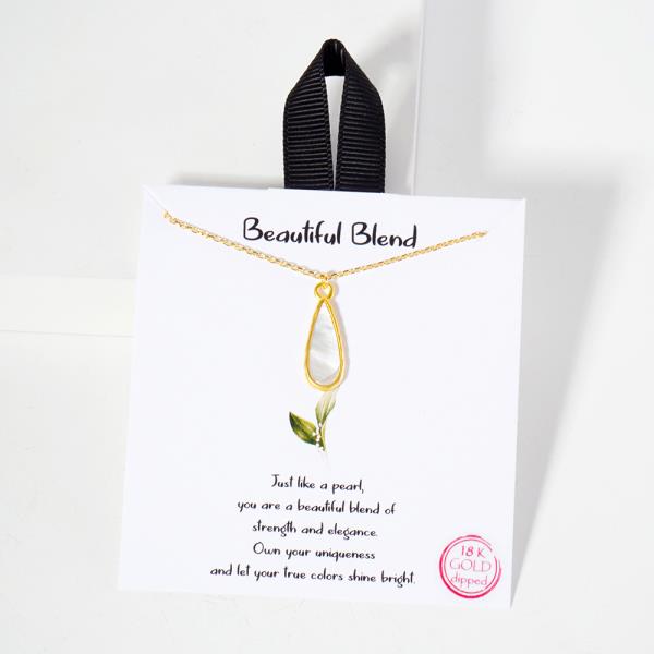 18K GOLD RHODIUM BEAUTIFUL BLEND NECKLACE