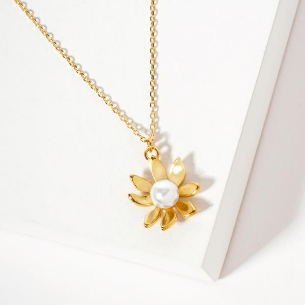 18K GOLD RHODIUM LIFT SPIRITS FLOWER NECKLACE