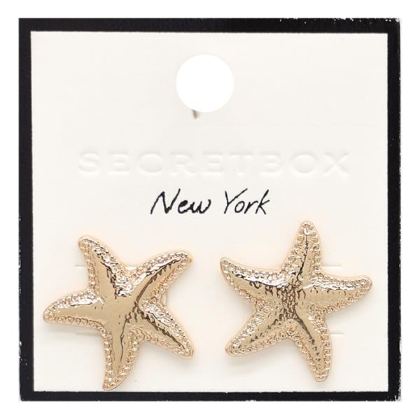 SECRET BOX STARFISH METAL EARRING