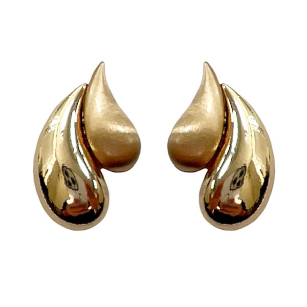 DOUBLE TEARDROP POST EARRING