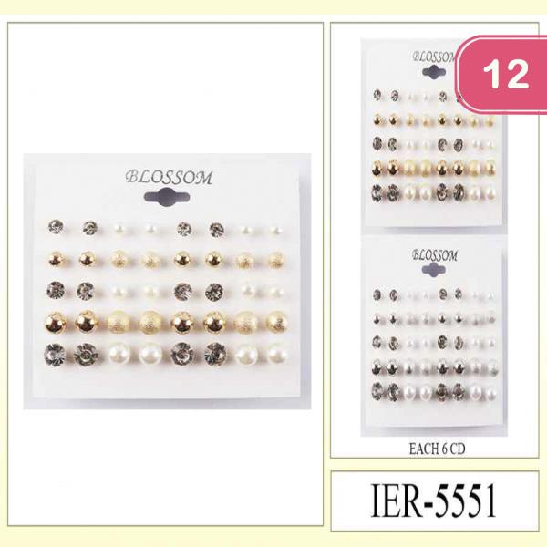 MULTI STUD EARRING SET (12 UNITS)